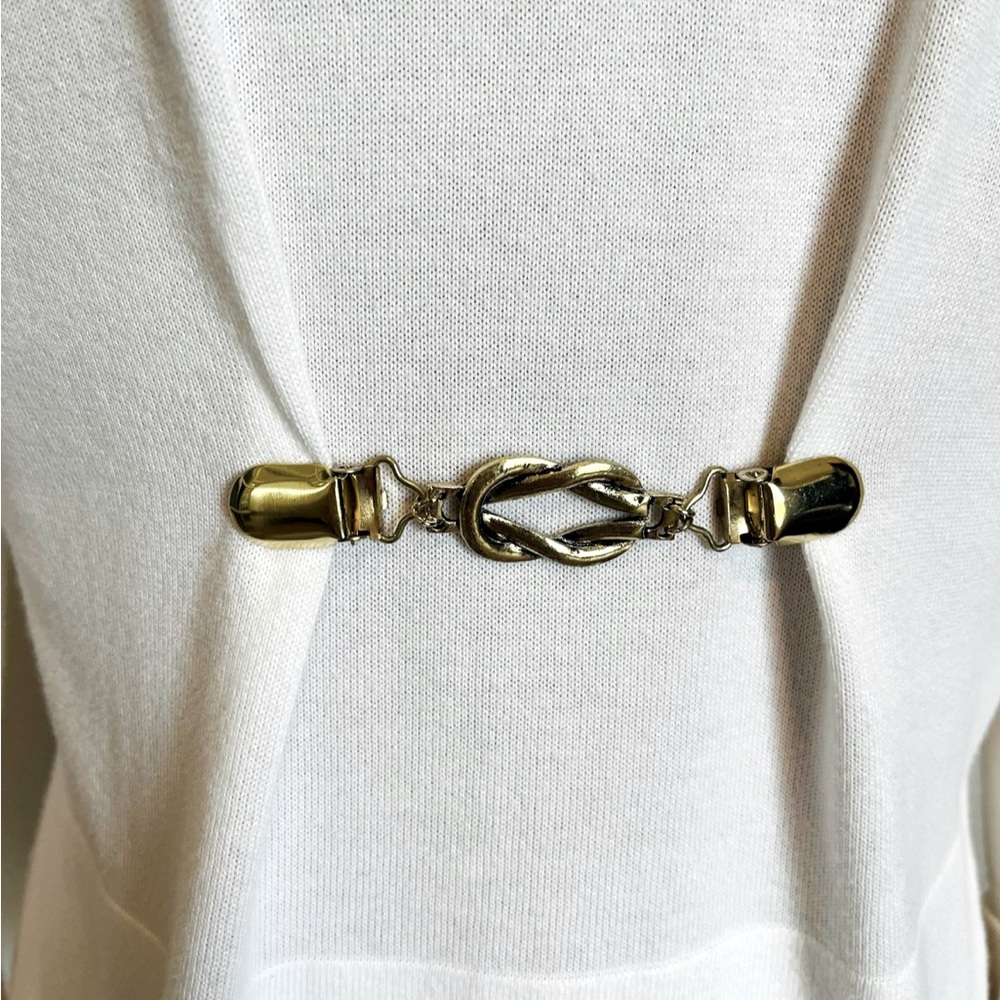 Dress Clips Gold Knot Waist Clip Cardigan Clip Floral Sweater Clip Cinch Clip